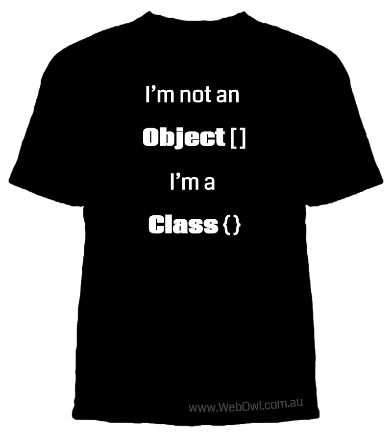 Not Object Class IT Shirt by Web Owl