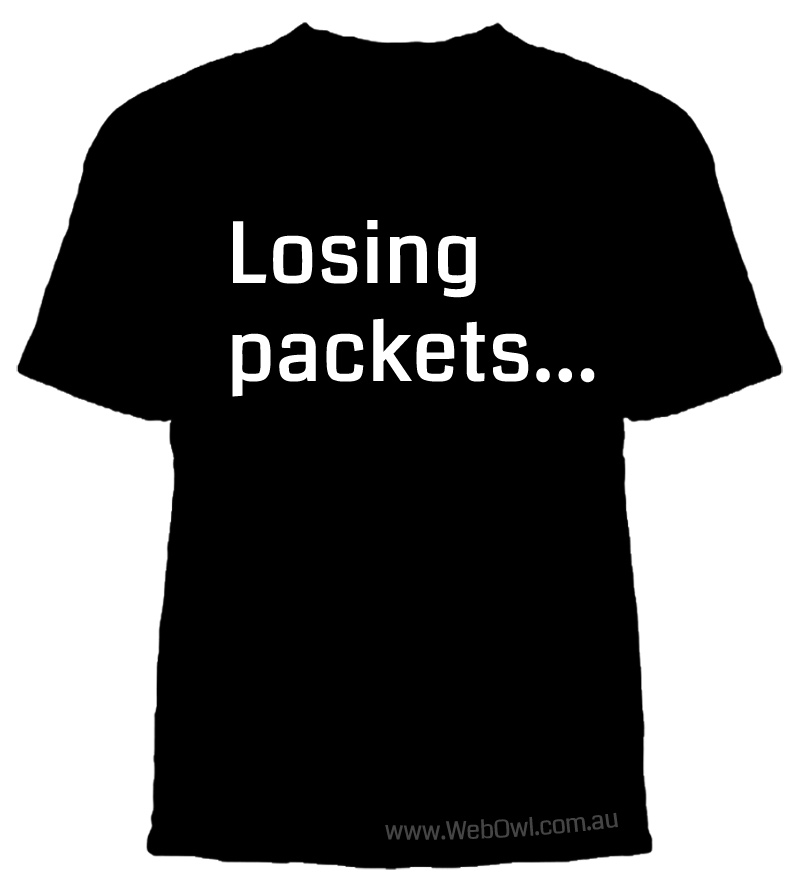 Losing Packets IT Shirt by Web Owl